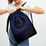 Ajna Chakra Symbol Print Drawstring Backpack