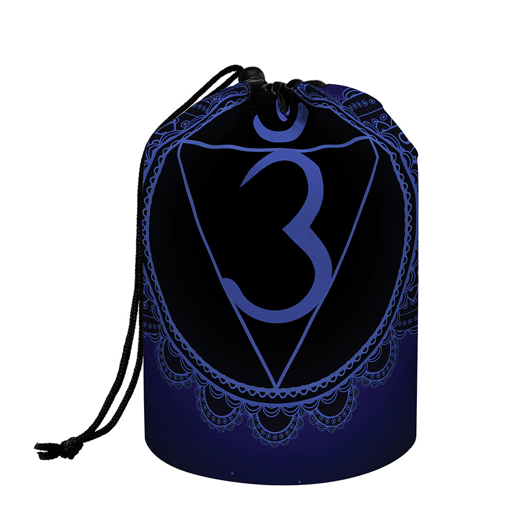 Ajna Chakra Symbol Print Drawstring Makeup Bag