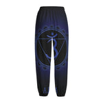 Ajna Chakra Symbol Print Fleece Lined Knit Pants