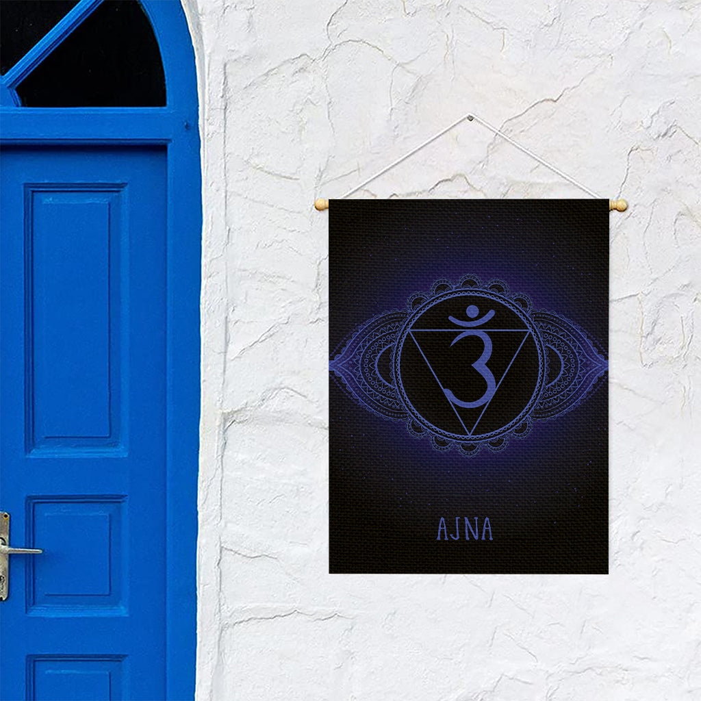 Ajna Chakra Symbol Print Garden Flag