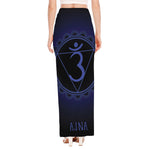 Ajna Chakra Symbol Print High Slit Maxi Skirt