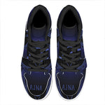 Ajna Chakra Symbol Print High Top Leather Sneakers