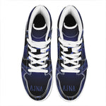 Ajna Chakra Symbol Print High Top Leather Sneakers
