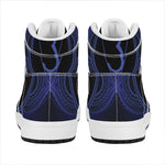 Ajna Chakra Symbol Print High Top Leather Sneakers