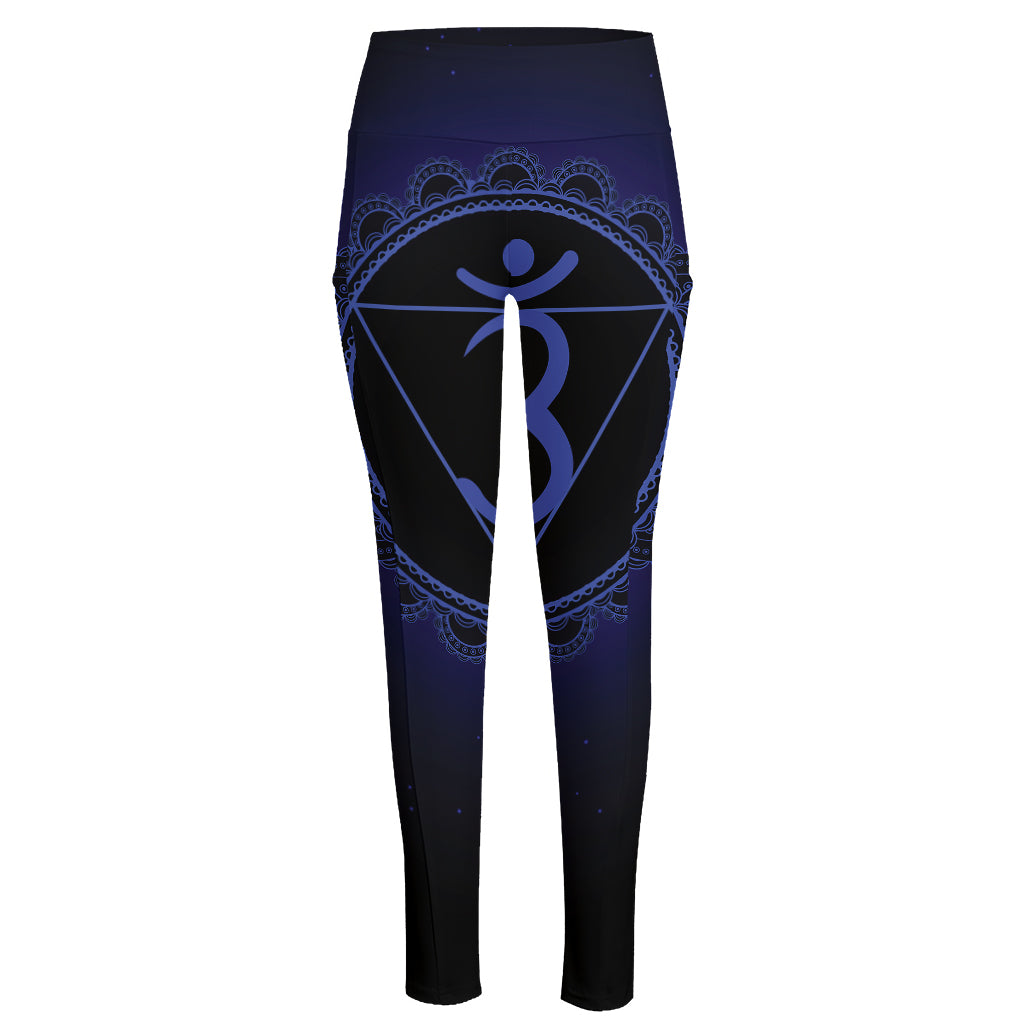 Ajna Chakra Symbol Print High-Waisted Pocket Leggings