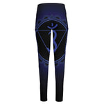 Ajna Chakra Symbol Print High-Waisted Pocket Leggings