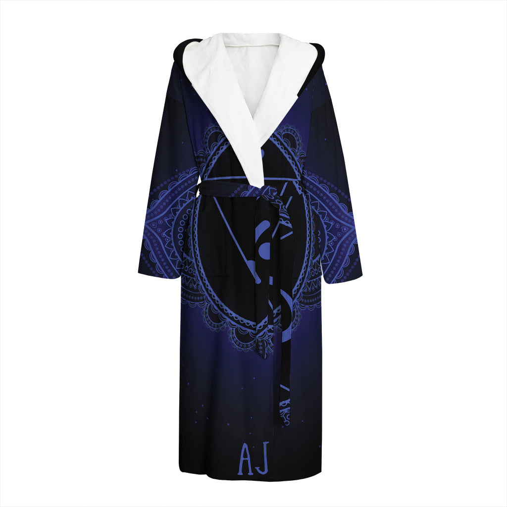 Ajna Chakra Symbol Print Hooded Bathrobe
