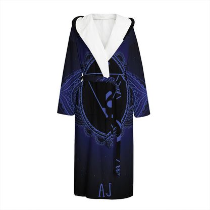 Ajna Chakra Symbol Print Hooded Bathrobe