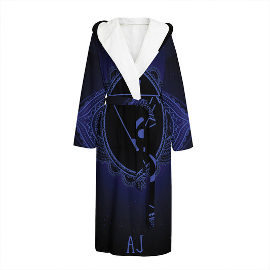 Ajna Chakra Symbol Print Hooded Bathrobe