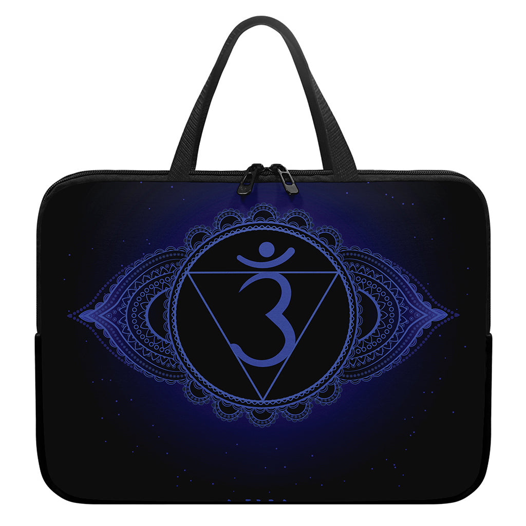 Ajna Chakra Symbol Print Laptop Sleeve With Handle
