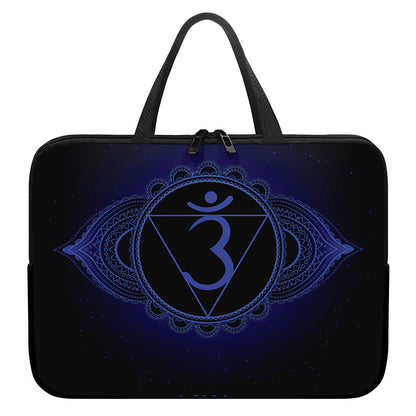 Ajna Chakra Symbol Print Laptop Sleeve With Handle