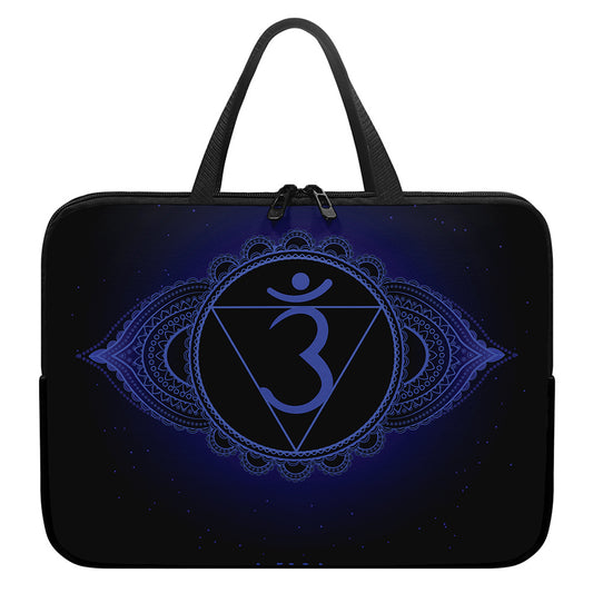 Ajna Chakra Symbol Print Laptop Sleeve With Handle