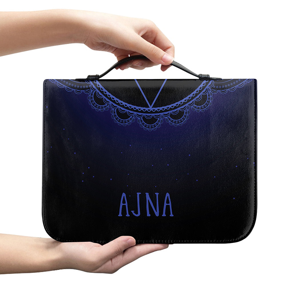 Ajna Chakra Symbol Print Leather Bible Cover