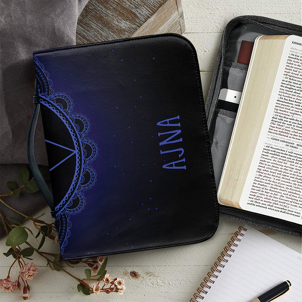 Ajna Chakra Symbol Print Leather Bible Cover