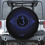 Ajna Chakra Symbol Print Leather Spare Tire Cover