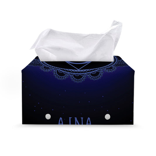 Ajna Chakra Symbol Print Leather Tissue Box Cover
