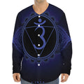 Ajna Chakra Symbol Print Long Sleeve Baseball Jersey