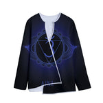 Ajna Chakra Symbol Print Long Sleeve Short Coat