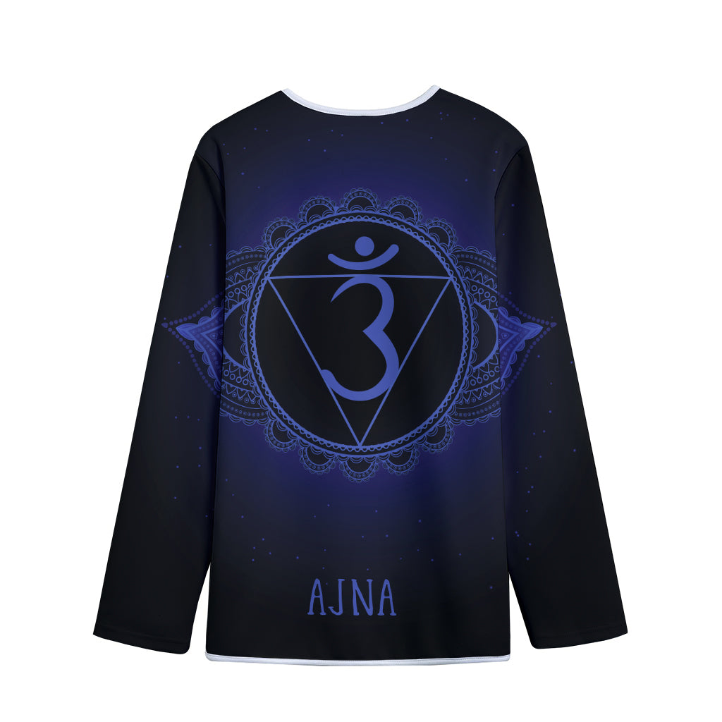 Ajna Chakra Symbol Print Long Sleeve Short Coat