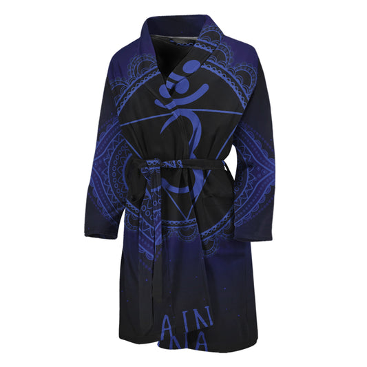 Ajna Chakra Symbol Print Men's Bathrobe