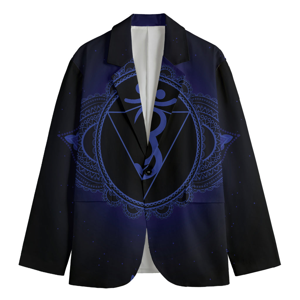 Ajna Chakra Symbol Print Men's Blazer