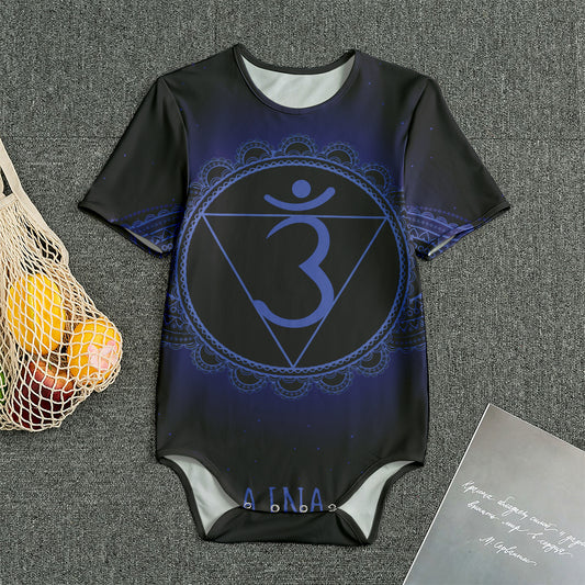 Ajna Chakra Symbol Print Men's Bodysuit