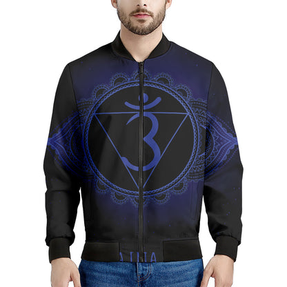 Ajna Chakra Symbol Print Men's Bomber Jacket