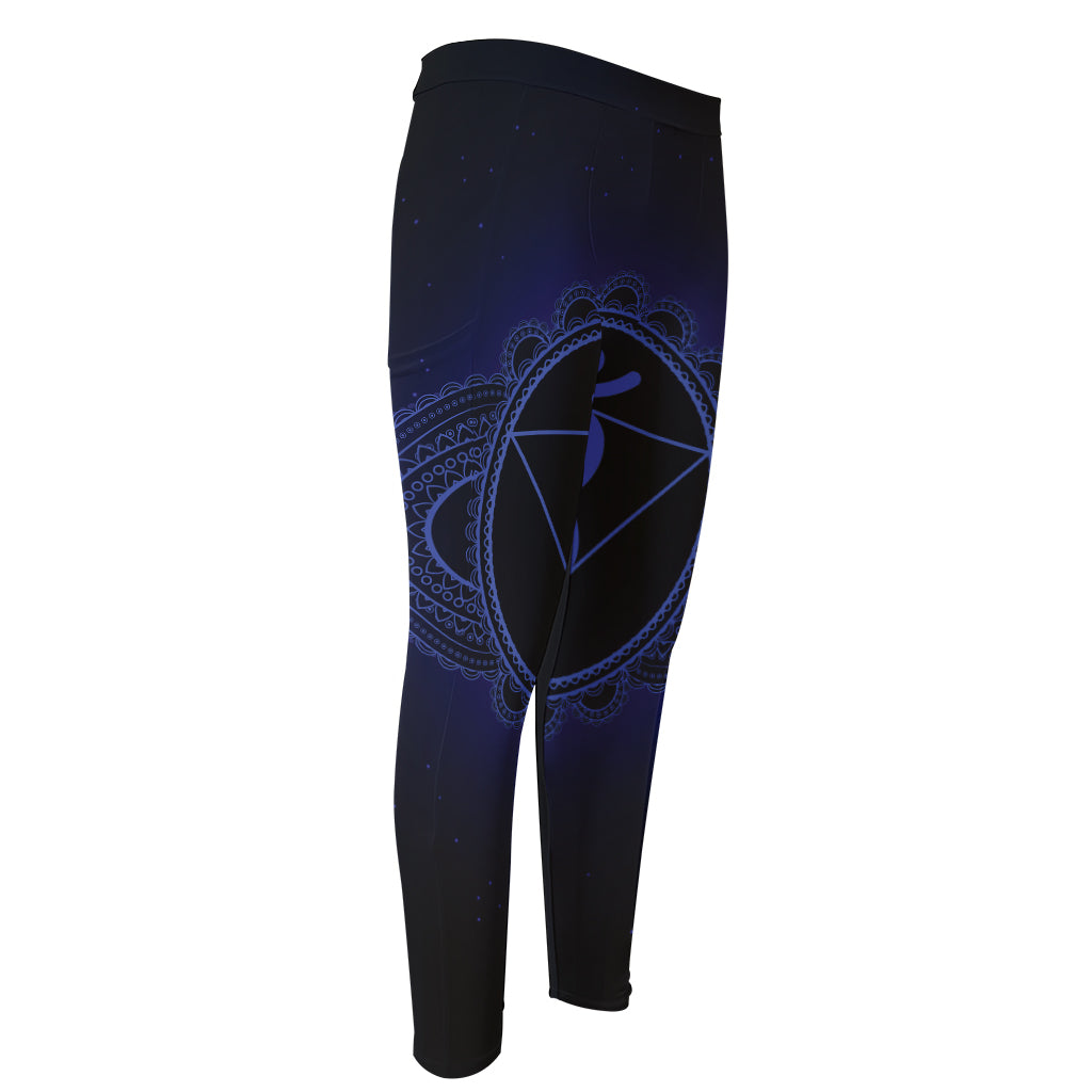 Ajna Chakra Symbol Print Men's Compression Pants