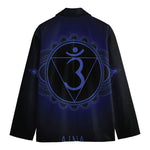 Ajna Chakra Symbol Print Men's Cotton Blazer