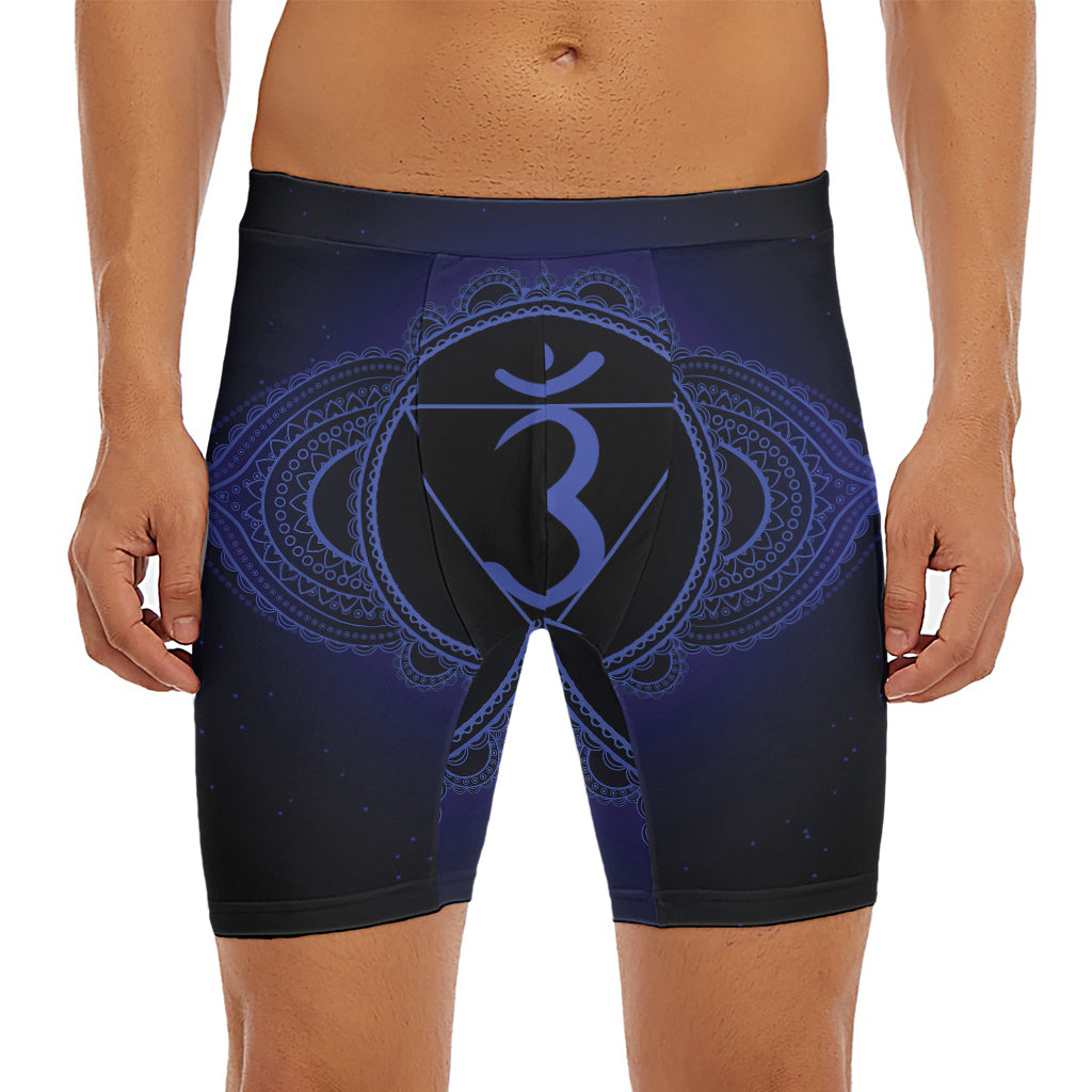 Ajna Chakra Symbol Print Men's Long Boxer Briefs