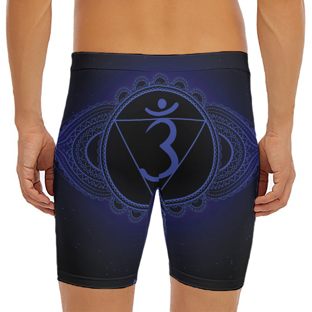 Ajna Chakra Symbol Print Men's Long Boxer Briefs