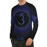 Ajna Chakra Symbol Print Men's Long Sleeve Rash Guard