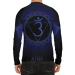 Ajna Chakra Symbol Print Men's Long Sleeve Rash Guard