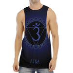 Ajna Chakra Symbol Print Men's Muscle Tank Top