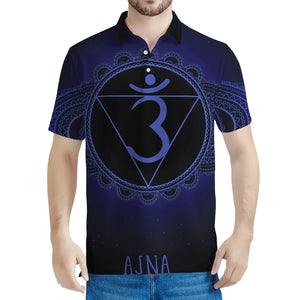 Ajna Chakra Symbol Print Men's Polo Shirt