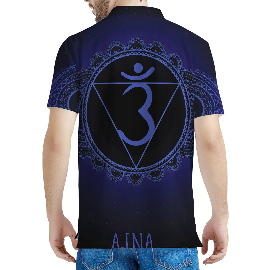 Ajna Chakra Symbol Print Men's Polo Shirt