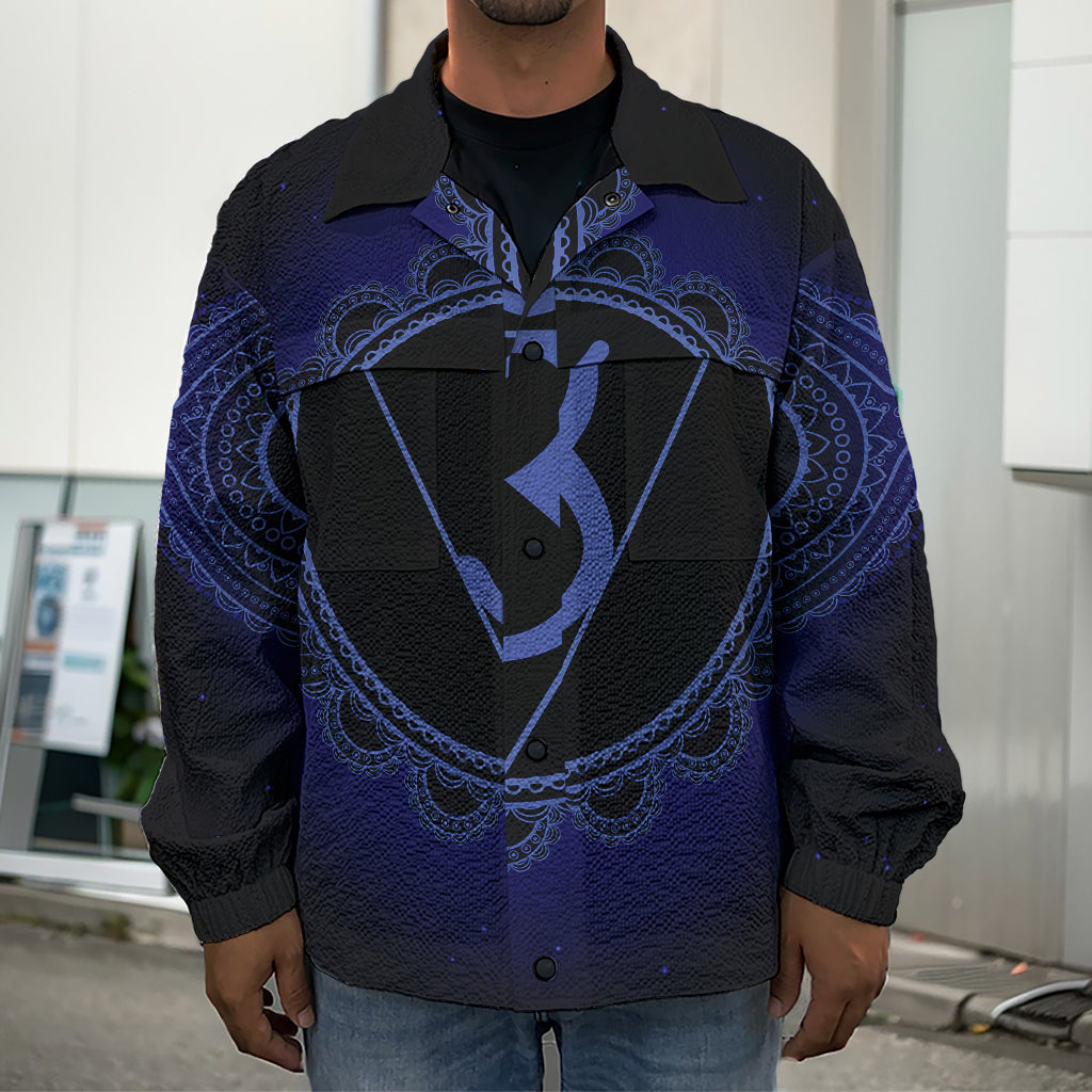 Ajna Chakra Symbol Print Men's Shirt Jacket