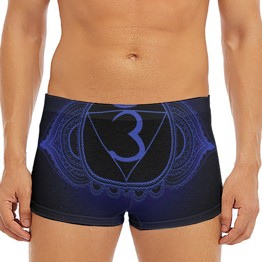 Ajna Chakra Symbol Print Men's Short Boxer Briefs