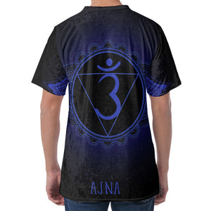 Ajna Chakra Symbol Print Men's Velvet T-Shirt