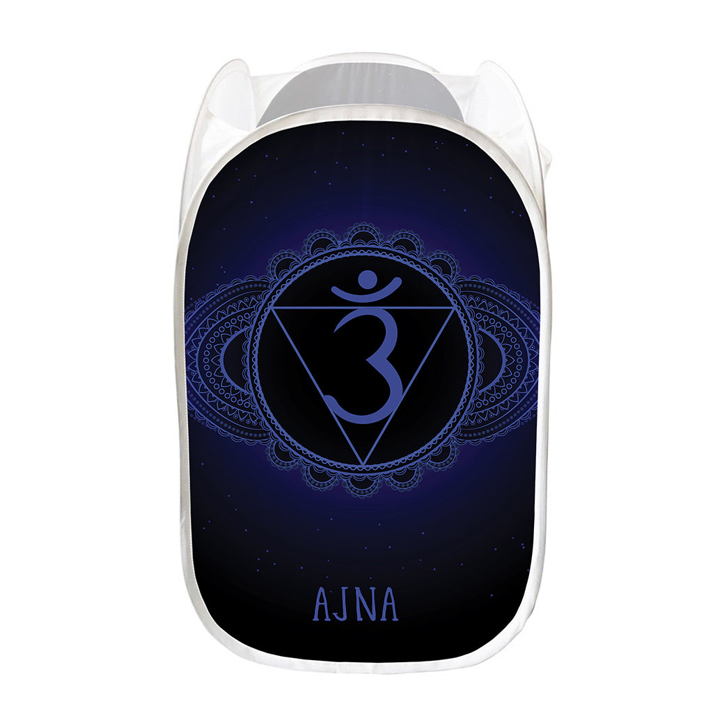 Ajna Chakra Symbol Print Mesh Laundry Hamper