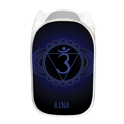 Ajna Chakra Symbol Print Mesh Laundry Hamper