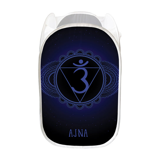 Ajna Chakra Symbol Print Mesh Laundry Hamper
