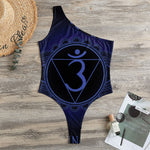 Ajna Chakra Symbol Print One Shoulder Bodysuit