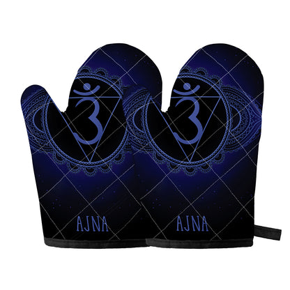 Ajna Chakra Symbol Print Oven Mitts