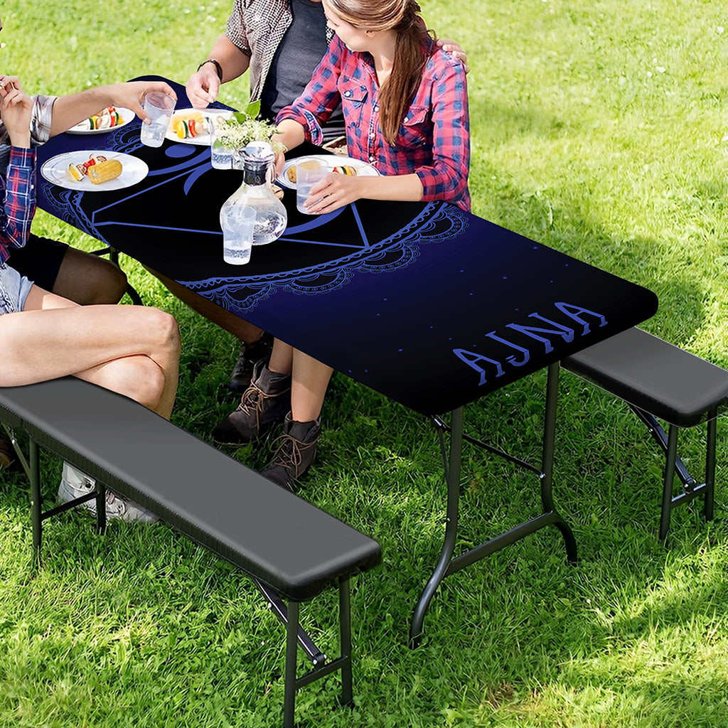 Ajna Chakra Symbol Print Picnic Table Cover