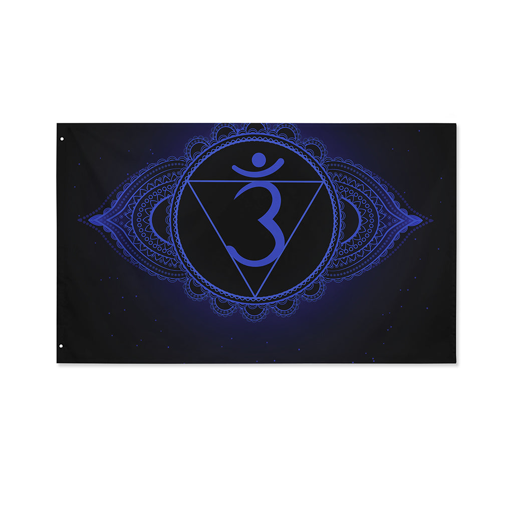 Ajna Chakra Symbol Print Polyester Flag