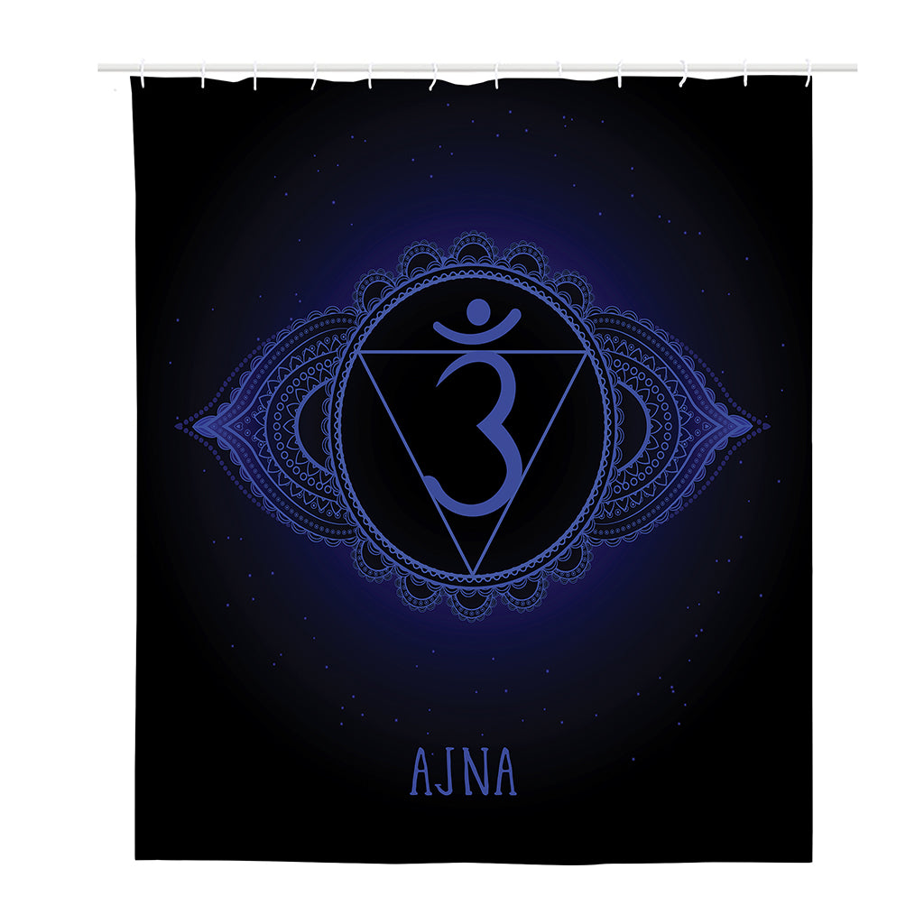 Ajna Chakra Symbol Print Polyester Shower Curtain