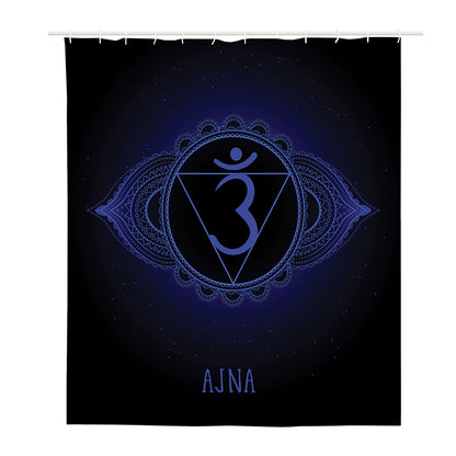 Ajna Chakra Symbol Print Polyester Shower Curtain