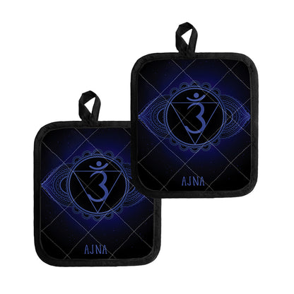 Ajna Chakra Symbol Print Pot Holders