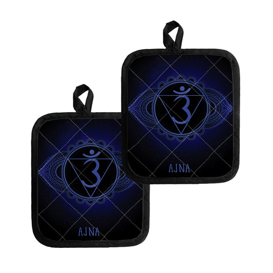 Ajna Chakra Symbol Print Pot Holders